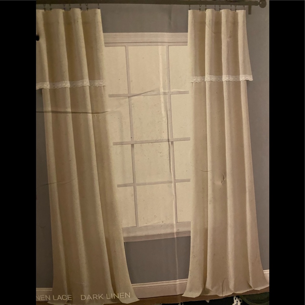 New linen lace curtains